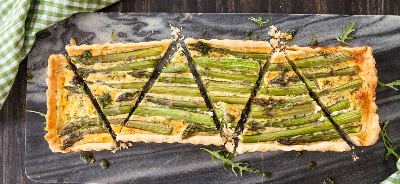 Homemade,Shortcrust,Quiche,Made,With,Green,Asparagus